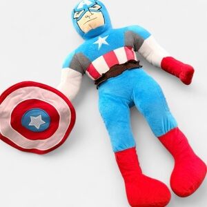 Marvel Avengers Captain America Super Hero Toy Plush Doll Shield 24” Jay Franco